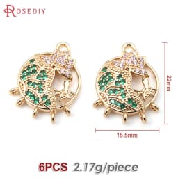 High Quality 18K Gold Color Brass and Zircon More Style Earrings Connect Charms Pendants Jewelry Making Diy Findings Accessories