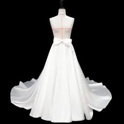 Satin Detachable Skirt Wedding Removable Train For Dresses Bow Bridal Overskirt