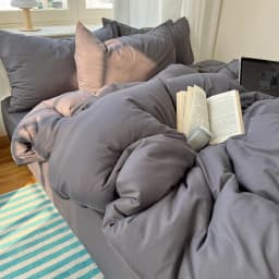 Cotton Bedding Set 4pcs with Solid Bed Sheet Duvet Cover Pillowcases Single Couple Bedsheet King Queen Double Twin Size