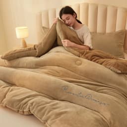 Thickened Warm Milk Velvet Winter Quilt Soft Comfort Double Sided Plush Comforter Queen King Fluffy Warmth Thick Blanket for Bed