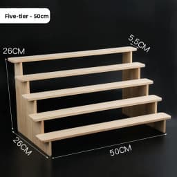 Pure Wood Display Stand Storage Rack Desktop Figurine Bubble Mat Doll Meat Green Plant Multi-layer Staircase Rack