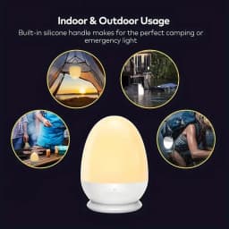 Touch Night Light for Baby Nursery Rechargeable Portable Kids Egg Nightlight Lamp with Feeding Timer for Todder Room Temperature