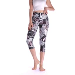 Printing Pants Women High Quality Capris High Waisted Floral Lady's Fitness Leggings Seventh Elastic Slim Short Leggings