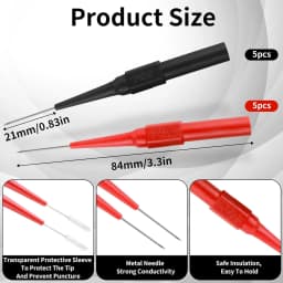 10 Pcs 0.7mm Test Probe Pins, Wire Piercing Probe Insulation Back Probes Non-Destructive Pin, Wire Piercing Probe Pin Multimeter