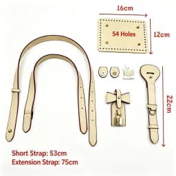 DIY Crochet Bag Making Kit Bag Base Bottom with Handle Extension Shoulder Straps Hardware Accessories for Knitting Tote Handbag