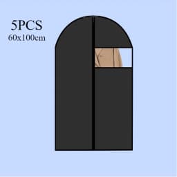 5PCS Dustproof Clothing Covers Waterproof Clothes Dust Cover Coat Suit Dress Protector Hanging Garment Bags Closet Organizer