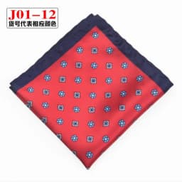 Men Pocket Square Print Real Satin Small Square Scarf Gentleman Business Suit Shirt Chest Scarf Handkerchief 24*24cm