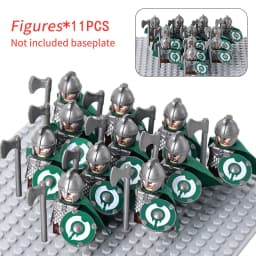 MOC Medieval Dwarf Warrior Elves Knights LOTR Figures Building Blocks Accessories Armor Shield LOTR DIY Toys for Children Gift