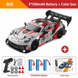 4WD RC Car With LED Remote Control Cars High Speed Fast Drift Racing 2.4G Radio RTR Vehicle GTRPRO Model Toy Kids Children Gift