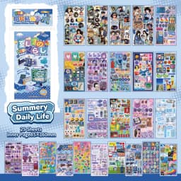 Showa Theme Die-Cut Stickers Book 25/50 Sheets for DIY Decorative Scrapbook Phone Case Collage Aesthetic Stationery Stickers