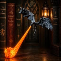Dragon Flame Decor 3D Dragon Flame Bookshelf Nook Light Flying Fire Dragon Statue Unique Halloween Gift for Dragon Lovers