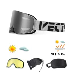 VECTOR Brand Double Layer Anti Fog Magnetic Absorption Cylindrical Ski Goggles UV400 Men Women Ski Glasses Snowboard POC Glasses