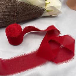 5 Meters Hand Torn Edge Chiffon Ribbon Wedding Hold Flower Tassel Ribbon Bow Decoration Snow Silk Fabric Strip