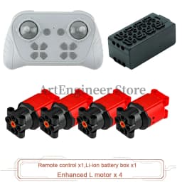 1000mAh 8 Way Remote Programmable APP Control Kit Rechargeable Battery Box Power Functions Motor Building Blocks Set Car Modify