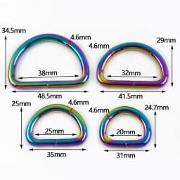 5/10Pcs 20/25/32/38mm D Ring Metal Buckles Webbing for Bag Strap Handbag Loop Connect Hook Dog Collar Clasp Bags Accessories