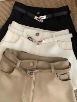 Khaki Elastic Casual Shorts Women's Spring Summer New Style Hot Girl High Waist Slimming Leg Lengthening A-Line Shorts