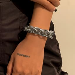 Retro Simple Hip Hop Thick Link Chain Bracelet Women's CCB Material Exaggerated Cool Twist Thicks Bracelets Glamour Girl Jewelry
