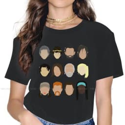 Characters 4XL TShirt The Walking Dead Rick Glenn Daryl Horror Style Streetwear Comfortable T Shirt Women Tee Unique