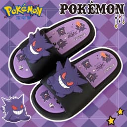 Pokémon Gengar Slippers - Men's and Women's Cool Trendy Online Stars' Anti-Slip EVA Couple Sandals for Summer