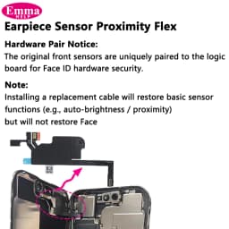 Earpiece Sensor Proximity Flex Cable Light for iPhone 16 Pro Max 15 Plus 14 17 Pro Mic Ear Speaker Microphone Repacement