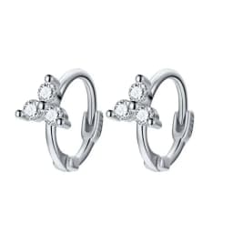 925 Sterling Silver Ear Needle White Zircon Silver Series Earrings ins Tassel Pendant Hoop Earrings For Women Advanced Jewelry