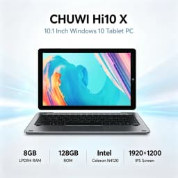 10.1 INCH 8GB LPDDR4 RAM 128GB ROM Windows 10 Intel Celeron N4120 CPU 2.6GHz 1920×1200 IPS Screen 2.4G+5G Dual WIFI