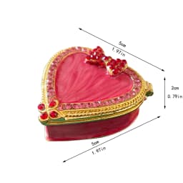 12 Styles Jewelry Trinket Box Hinged Metal Enameled Figurines Hand Painted Storage Case Wedding Ring Holder Home Dresser Decor