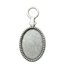 10pcs 18x25mm Inner Size Antique Silver Plated 31 Styles Cameo Cabochon Base Setting Charms Pendant Necklace Findings