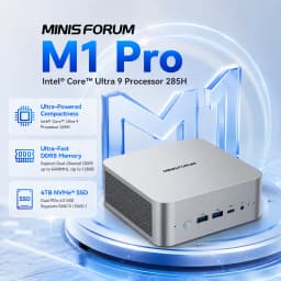 MINISFORUM AI X1 Mini PC AMD Ryzen 7 255 DDR5 32GB 1TB SSD WiFi 7 OCuLink DP 2.0 Office Desktop Computer Windows 11 Pro Mini PC