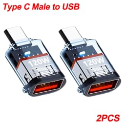 OTG USB C Female To USB A Male Adapter Converter High Speed Transfer for IPhone 16 15 IPad Tablet for Samsung Galaxy Android