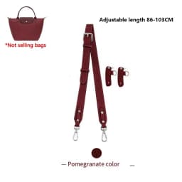 Leather bag shoulder strap for Longchamp pouch short handle small bag modification without punching strap bag accessories