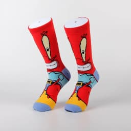 Funny Yellow Sponge Cartoon Square Anime Character Octopus Tentacles The Crab Boss Socks Men Women Breathable Cotton Stockings