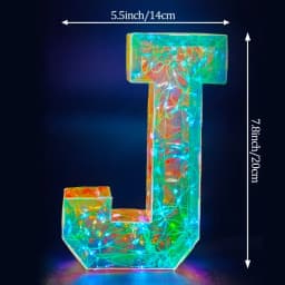 Multicolor Letters LED Night Light Numbers Dual‑Power Light‑Up Battery USB Operated Portable Indoor Decor for Party Wedding Home
