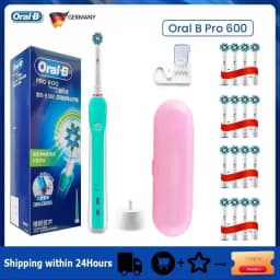 Oral B Electric Toothbrush Pro 4000 3D Action Daily Clean Teeth Visible Pressure Sensor 4 Modes Gum Cares Waterproof Rechargeabl