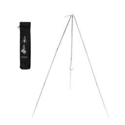 Campfire Tripod Folding Tripod With Chain For Outdoor Fire Cooking Campfire Cooker Stand Tripod Adjustable For Camping And