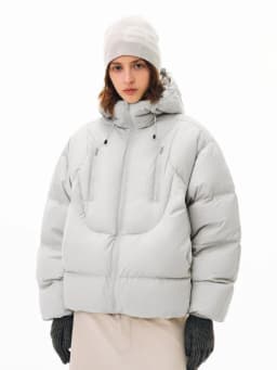 Couple's Short Thickened Cotton Jacket Loose Fit Warm Men's Outerwear Korean Style Commute Polyester Fabric Hooded Zipper