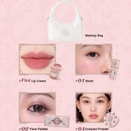 Flower Knows Strawberry Cupid Professional Makeup Set For Women Full Kit Gift Box Eyeshadow Lip Cream Blush Compact Powder Sets
