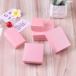 5Pcs/lot Custom Your Logo Kraft Box Paper Present Packaging Box Ring Earring Pendant Protection Christmas Gift Box 5x5cm