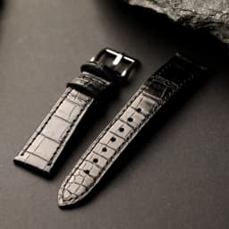 Handmade high-end crocodile leather strap, 18 19 20 21 22MM genuine leather , soft high-end Watchband, black retro bracelet