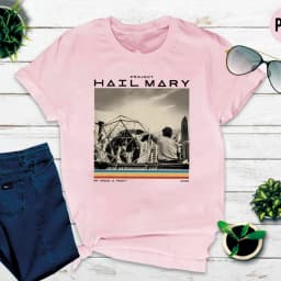 Vintage Project Hail Mary T-Shirt Sci-Fi Space Novel Fan Tee Shirts Funny Nerd Book Lover Graphic Short Sleeves Tops Fans Gift