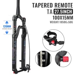 NANLIO X7 PRO MTB Air Suspension Fork 26/27.5/29er 120/140mm Rebound Remote Lockout Straight/Tapered 100x9/100x15mm QR/Thru Axle
