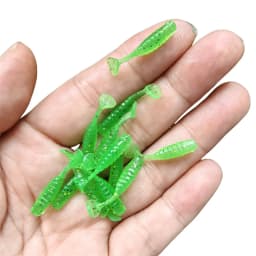 MUKUN 10PCS Fishing Paddle Tail Soft Bait Dwim Jig Mini Small Little Fish Bait Fishing 2.5cm/0.2g Multicolor