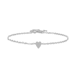 VEWANT 925 Sterling Silver Clear CZ Pave Heart Bracelet Chain Wome Wedding Women Luxury Jewelry