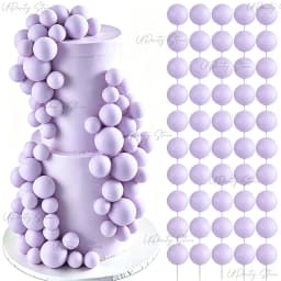 50/100pcs Cake Ball Picks Topper Wholesale 4 Sizes Foam Balls Cake Toppers for Birthday Christmas Wedding Cake Decoration Favor