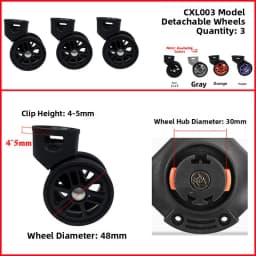 Detachable Universal Wheel Luggage Wheel Tool Box Makeup Case Roller No Disassembly Needed Single Wheel Slider Tool
