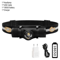 BORUiT D20 Zoom LED Headlamp 1000LM Powerful Type-C Rechargesble Headlight Waterproof Head Torch Camping Fishing Lantern