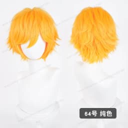 Anime Upgraded 32cm Short Flipped Ends Cosplay Wig Green Blue Purple Pink Man Women Heat Resistant Synthetic Hair