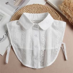 Female Lace Detachable Collar Vintage Solid Fake Collar Lapel Blouse Top Adjustable Women Clothes Ladies False Collar