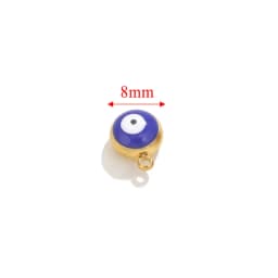 10pcs Stainless Steel Round Small Charms Devil's Eye Charms For Jewelry Making Earring Bracelet Pendant Jewelry Findings Bulk