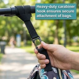 Multifunctional Webbing Spring Snap Hook, EDC Quick Clip Carabiner for Electric Bike Hanging, DIY Backpack Keychain Camping Gear